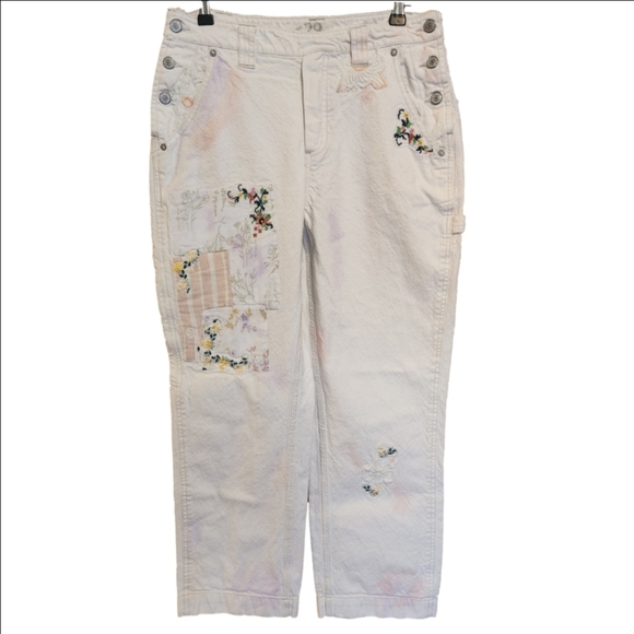 FREE PEOPLE WE THE FREE LOVE ALIVE HIGH RISE PATCHWORK BOYFRIEND JEAN SIZE 29 - Picture 2 of 16